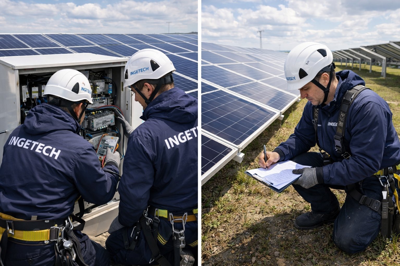 Equipo Ingetech en parque fotovoltaico